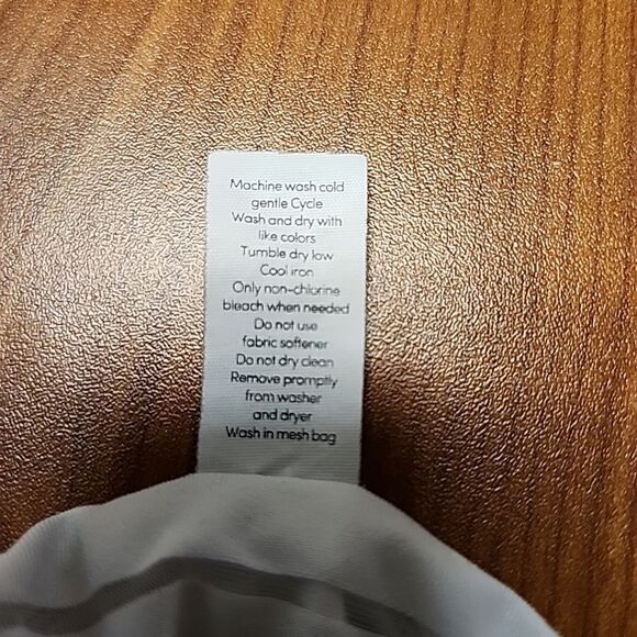 Athleta Women High Neck Shadow Stripe Chi Tank Top Light Gray Sz XS - Picture 4 of 10